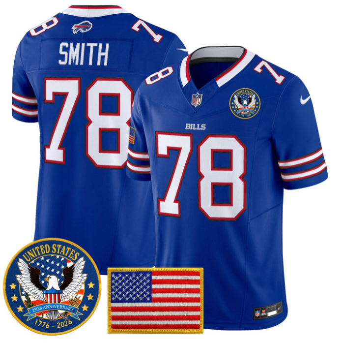 Bruce Smith Jersey #78 Bills United States 250th Anniversary Stitched