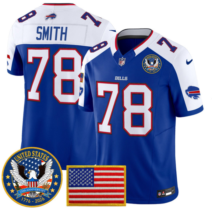 Bruce Smith Jersey #78 Bills United States 250th Anniversary Stitched