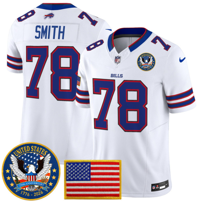Bruce Smith Jersey #78 Bills United States 250th Anniversary Stitched