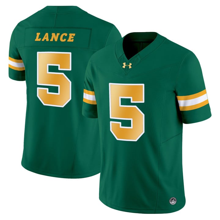Bryce Lance Jersey #5 North Dakota State Bison Vapor Limited Stitched Green