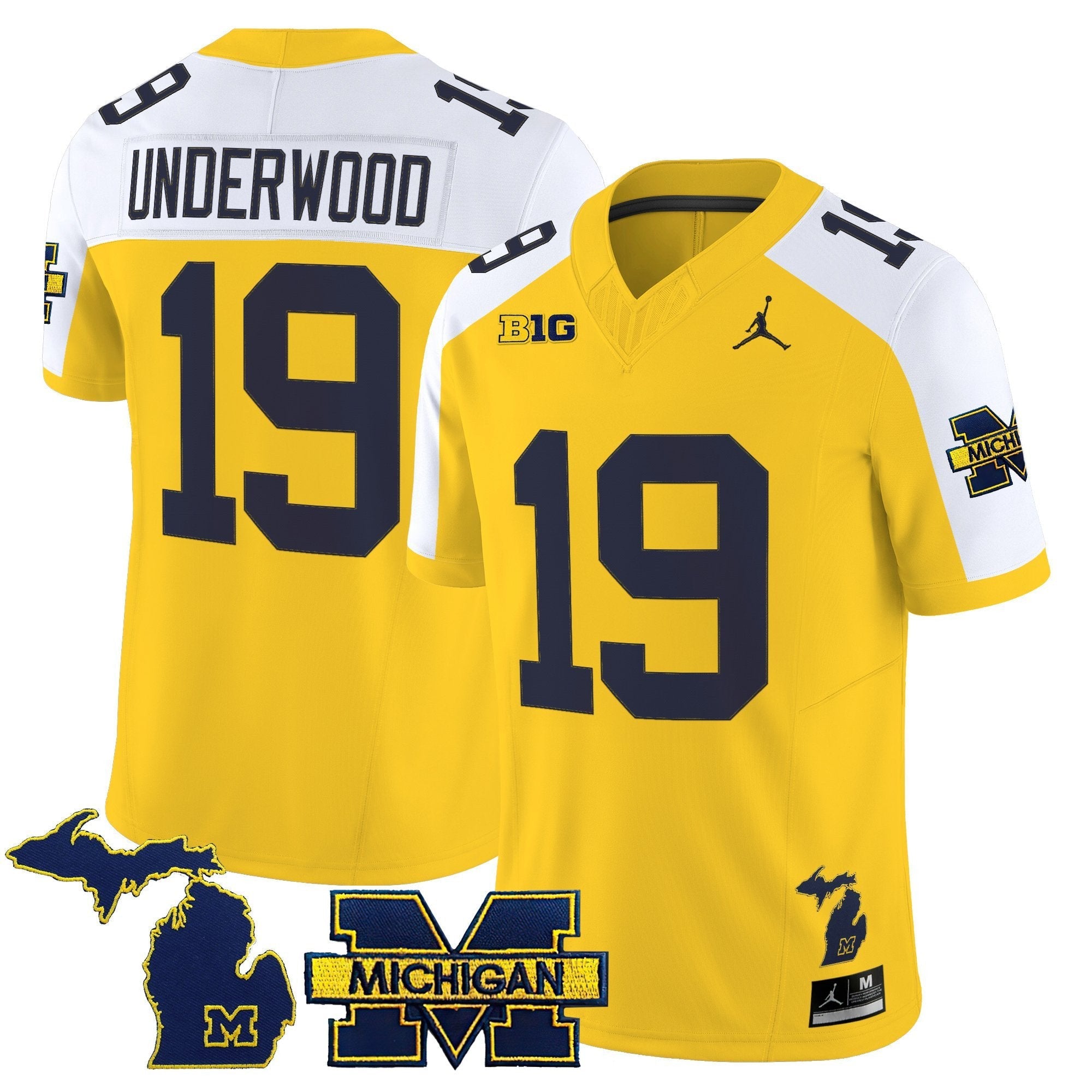 Bryce Underwood Jersey #19 Michigan Wolverines 2025 Stitched Maize Alternate