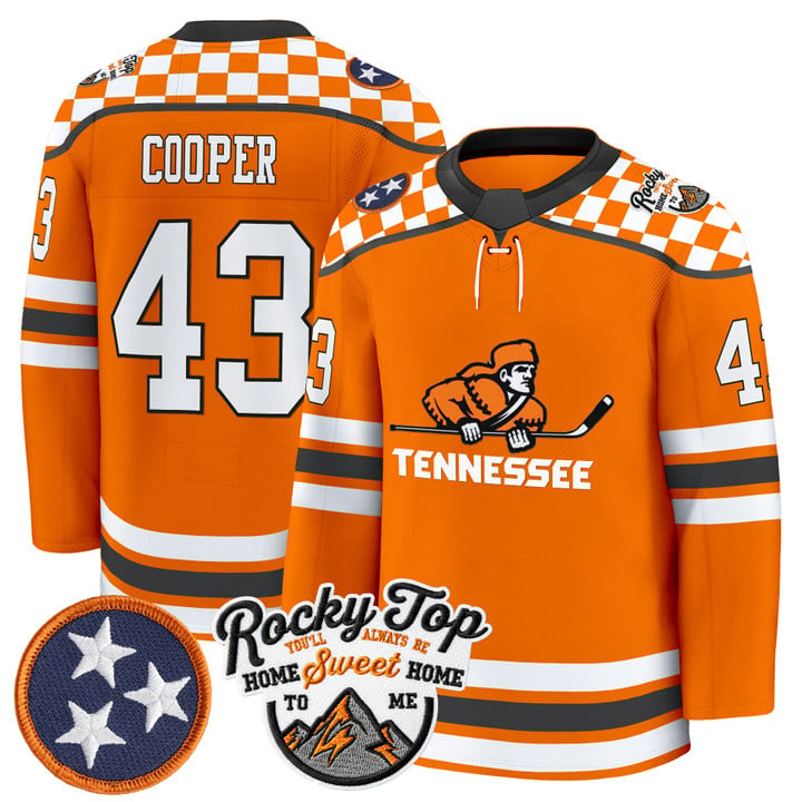 Bryce Cooper Jersey #43 Tennessee Volunteers 2025-26 Hockey Premium Stitched