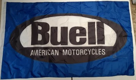 Buell Motorcycles American Blue Flag 3X5 Ft Polyester Banner USA 90x150cm