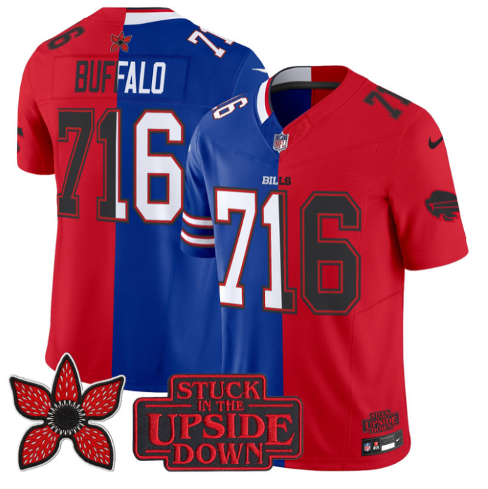 Buffalo Jersey #716 Bills Upside Down Edition Vapor Limited Stitched
