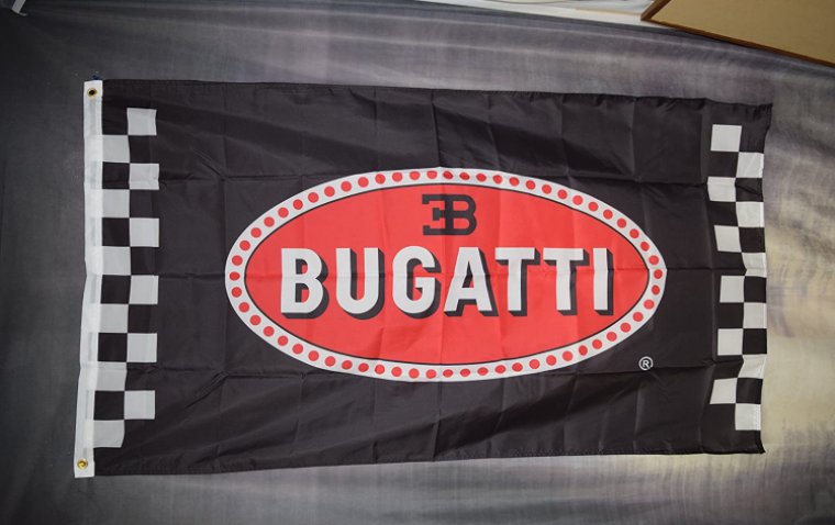 Bugatti Car Automotive Flag 3X5 Ft Polyester Banner USA 90x150cm