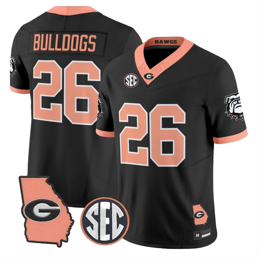 Bulldogs Jersey #26 Georgia Bulldogs 2026 The Big Peach Stitched