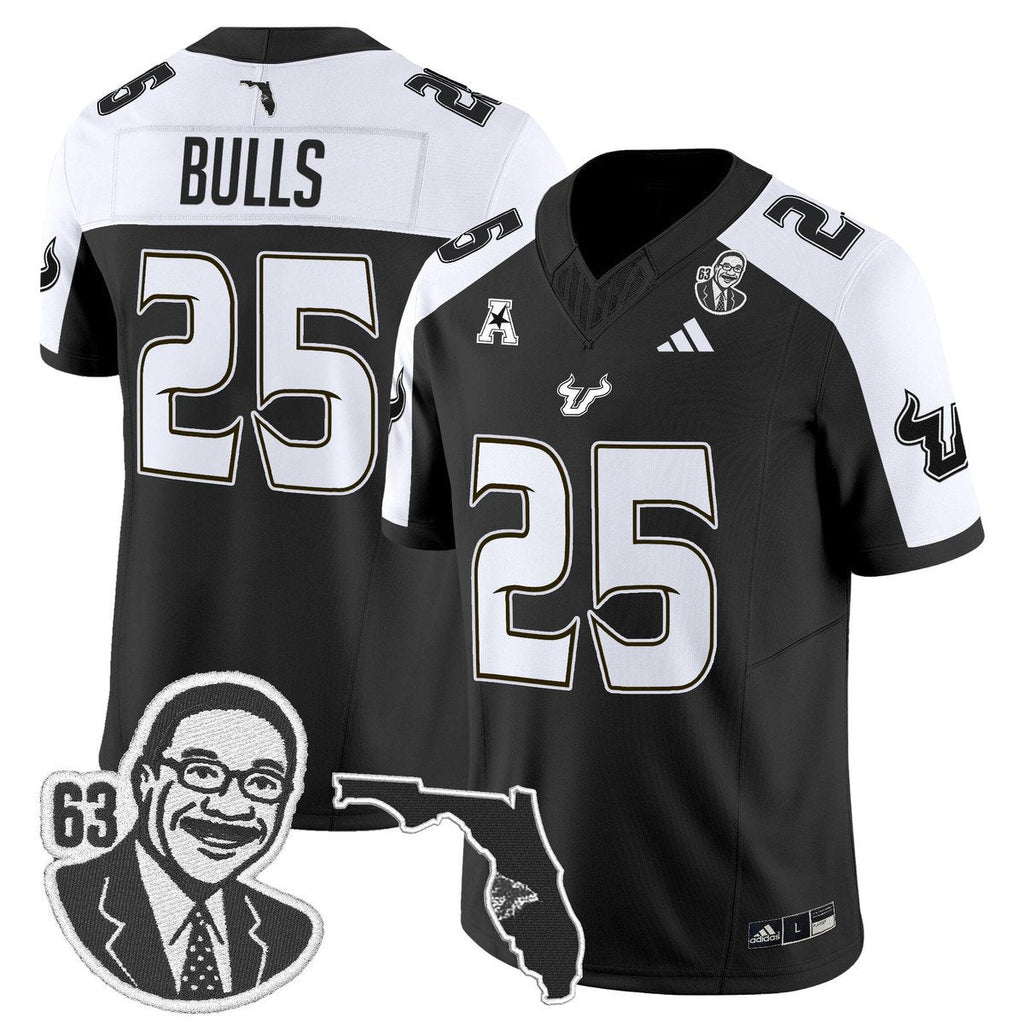 Bulls Jersey #25 South Florida Bulls Lee Roy Selmon Legacy Stitched Black Alter