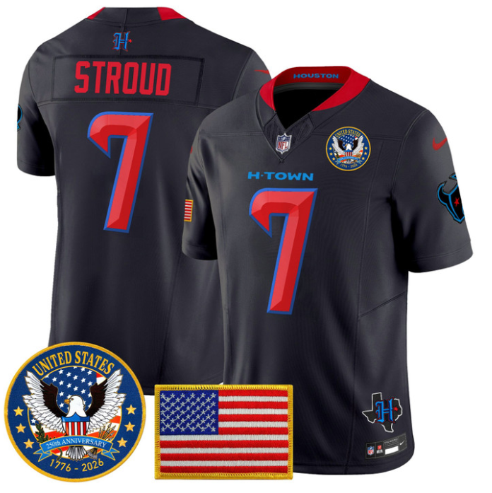 C.J. Stroud Jersey #7 United States 250th Anniversary Patch Stitched