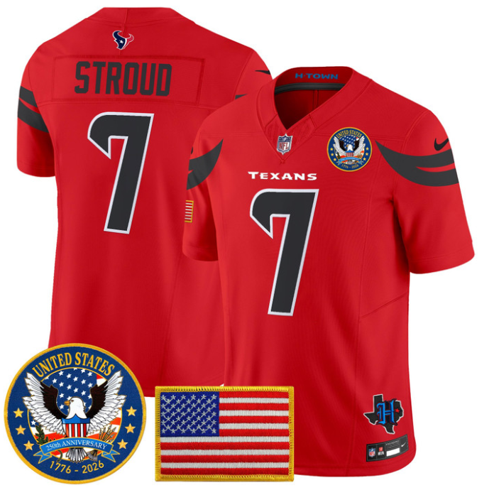C.J. Stroud Jersey #7 United States 250th Anniversary Patch Stitched