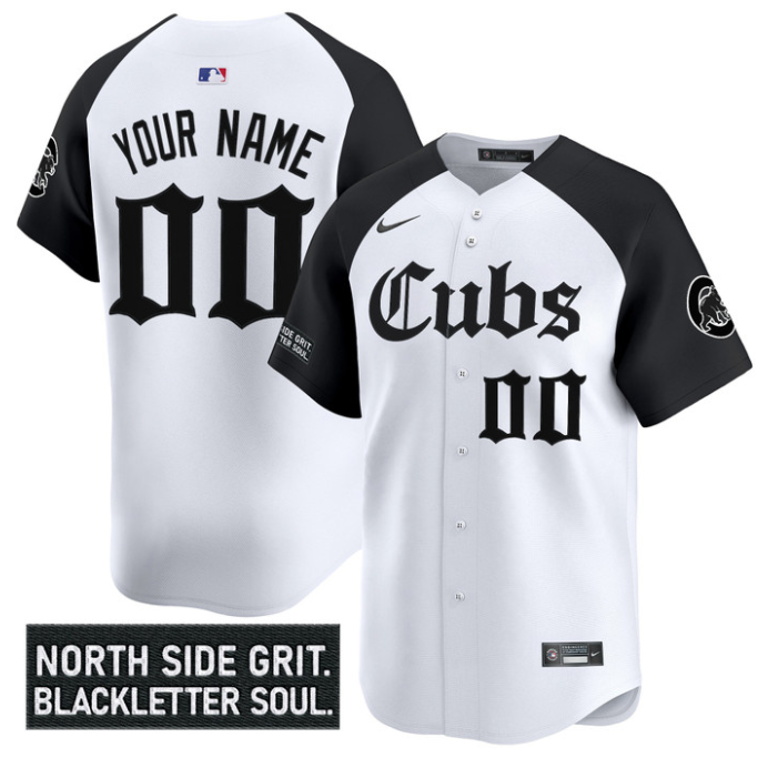 Custom Chicago Cubs Jersey Gothic North Side Edition Vapor Premier Limited Stitched Alternate
