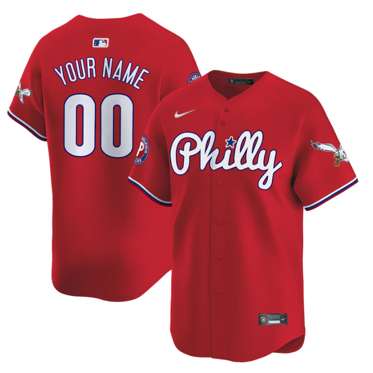 Custom Phillies and Eagles Jersey Name, Number Vapor Premier Limited Stitched White