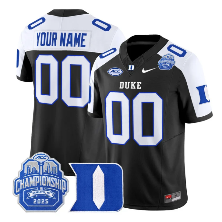 Custom Duke Blue Devils Jersey 2025 ACC Championship Limited Stitched