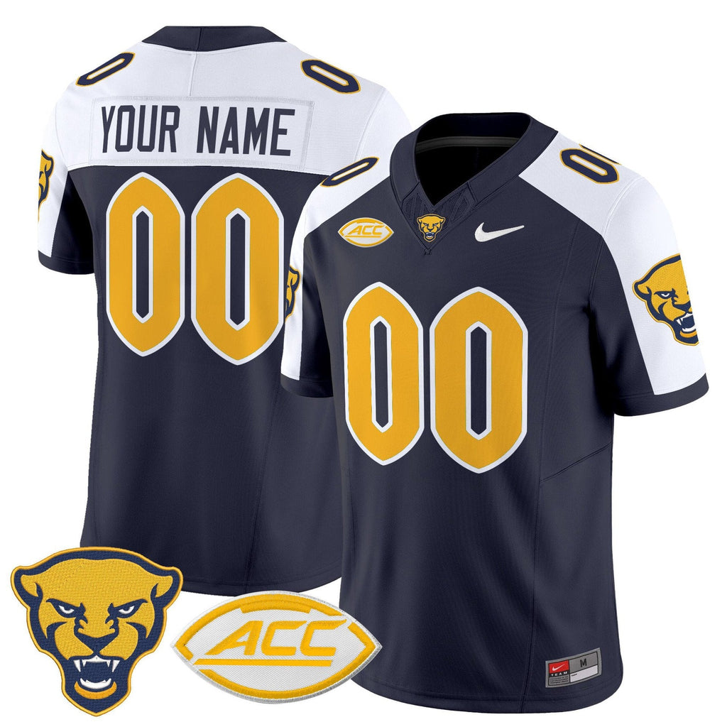 Custom Pittsburgh Panthers Jersey Name, Number 2025 Limited Stitched Navy Alter
