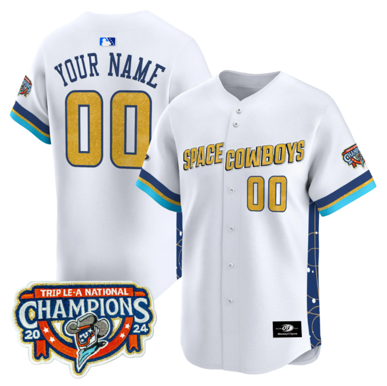 Custom Sugar Land Space Cowboys Jersey Championship Patch Vapor Premier Limited Stitched