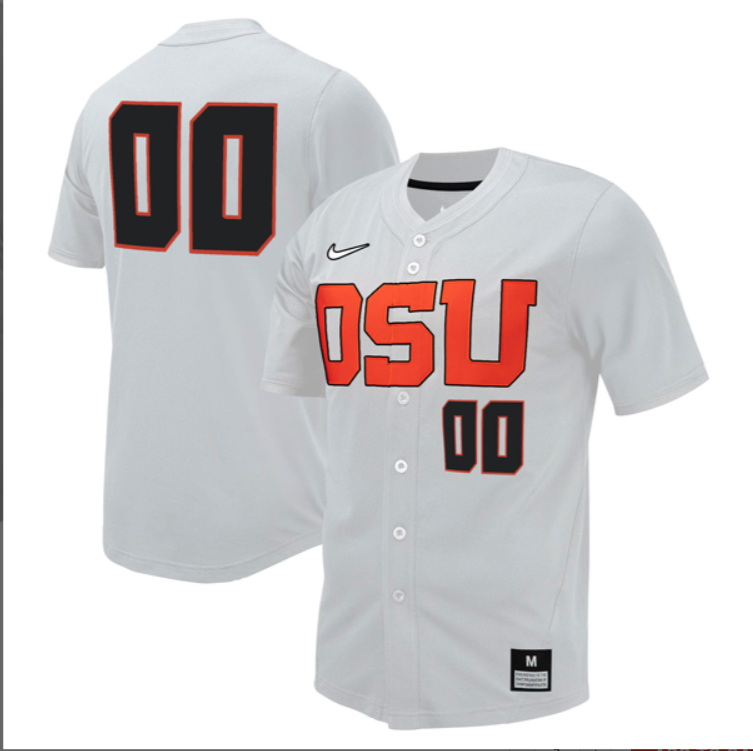 Custom Oregon State Beavers Baseball Grey Untouchable Jersey Stitched