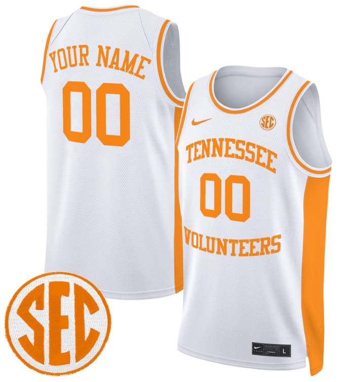 Custom Tennessee Vols Jersey Name, Number 2024 Swingman Basketball White