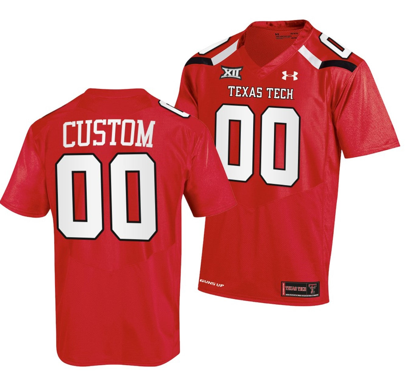 Custom Texas Tech Red Raiders Jersey Name and Number NCAA College Football Patch Red