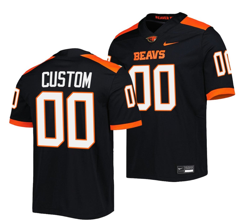 Custom Oregon State Beavers Jersey Name and Number NCAA College Football Untouchable Black