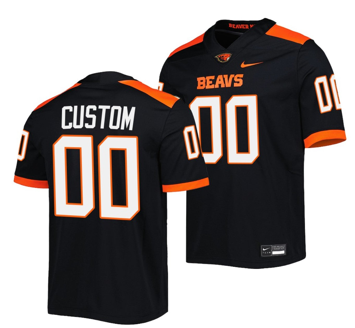 Custom Oregon State Beavers Jersey Name and Number NCAA College Football Untouchable Black