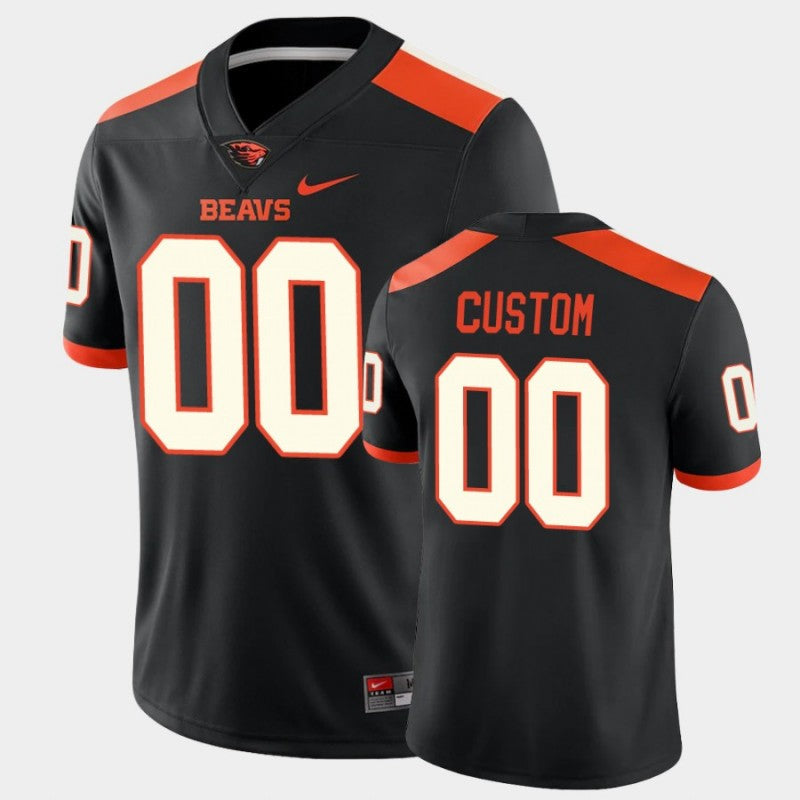 Custom Oregon State Beavers Jersey Name and Number NCAA College Football Replica Black