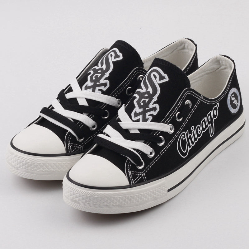 Chicago White Sox Limited Print MLB Baseball Fans Low Top Canvas Shoes Sport Sneakers T-DJ171H