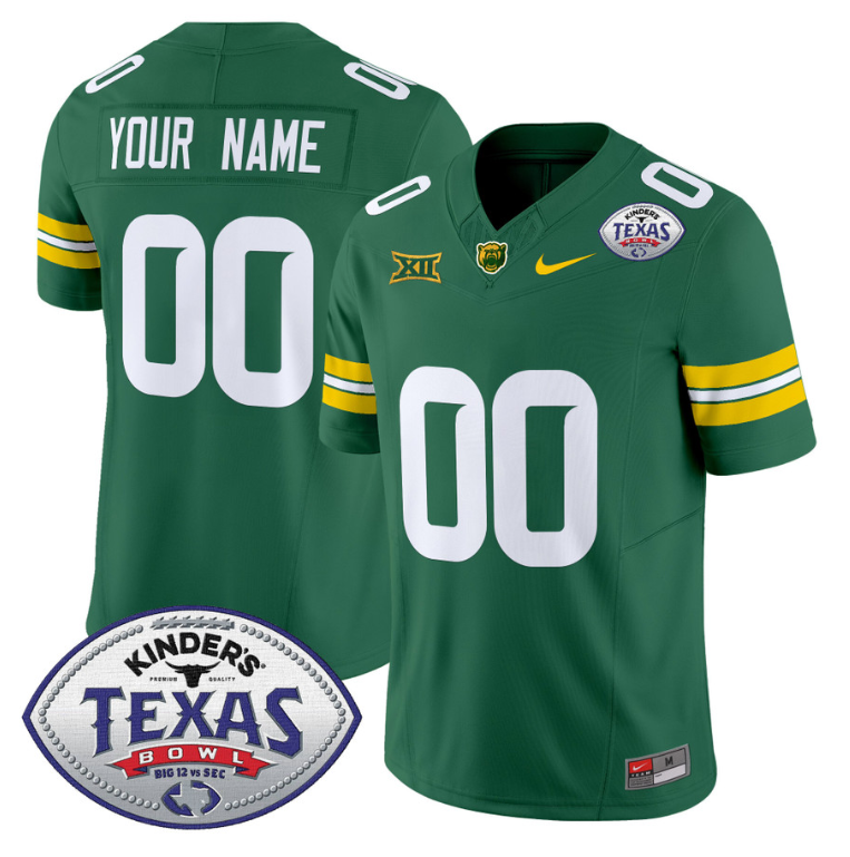 Custom Baylor Bears Jersey 2024 Texas Bowl Patch Football Stitched Green