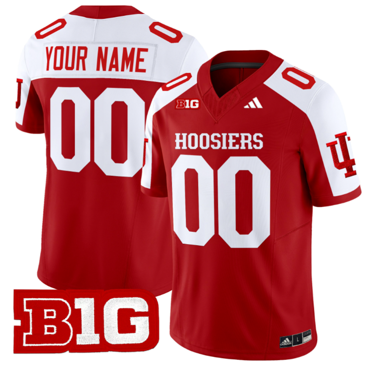 Custom Indiana Hoosiers Jersey Name and Number Vapor Limited Football Crimson Alternate