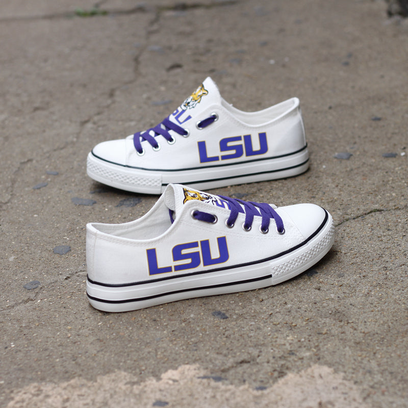 LSU Tigers Limited Print NCAA College Students Low Top Canvas Shoes Sport Sneakers