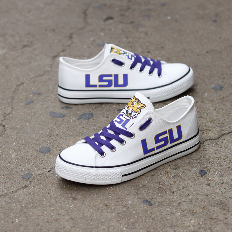 LSU Tigers Limited Print NCAA College Students Low Top Canvas Shoes Sport Sneakers
