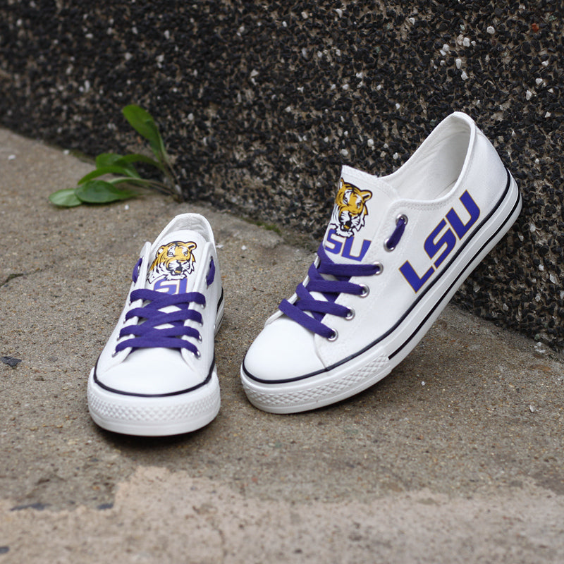 LSU Tigers Limited Print NCAA College Students Low Top Canvas Shoes Sport Sneakers