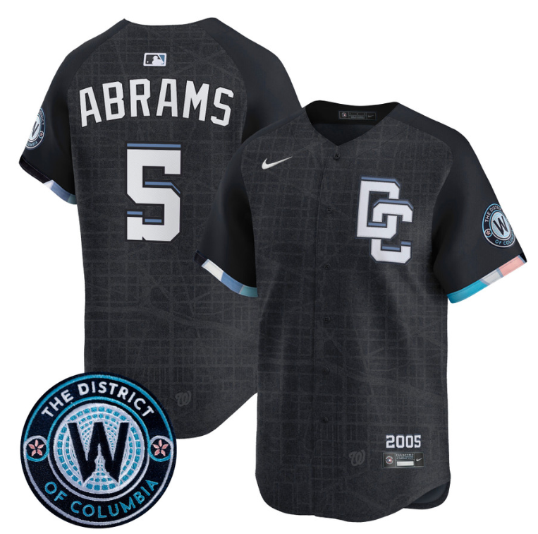 CJ Abrams Jersey #5 Washington Nationals 2025 City Connect Vapor Premier Limited Stitched Navy