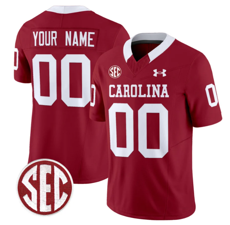 Custom South Carolina Gamecocks Jersey Name and Number Football 1980 Throwback Vapor Limited White