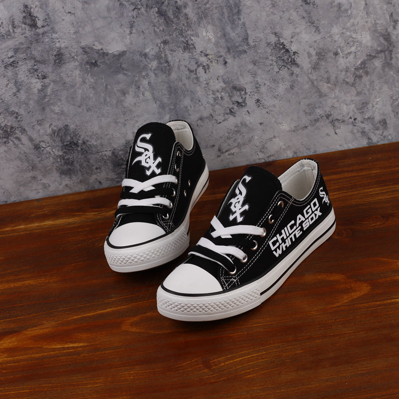 Chicago White Sox Limited Print MLB Baseball Fans Low Top Canvas Shoes Sport Sneakers T-DAC96H