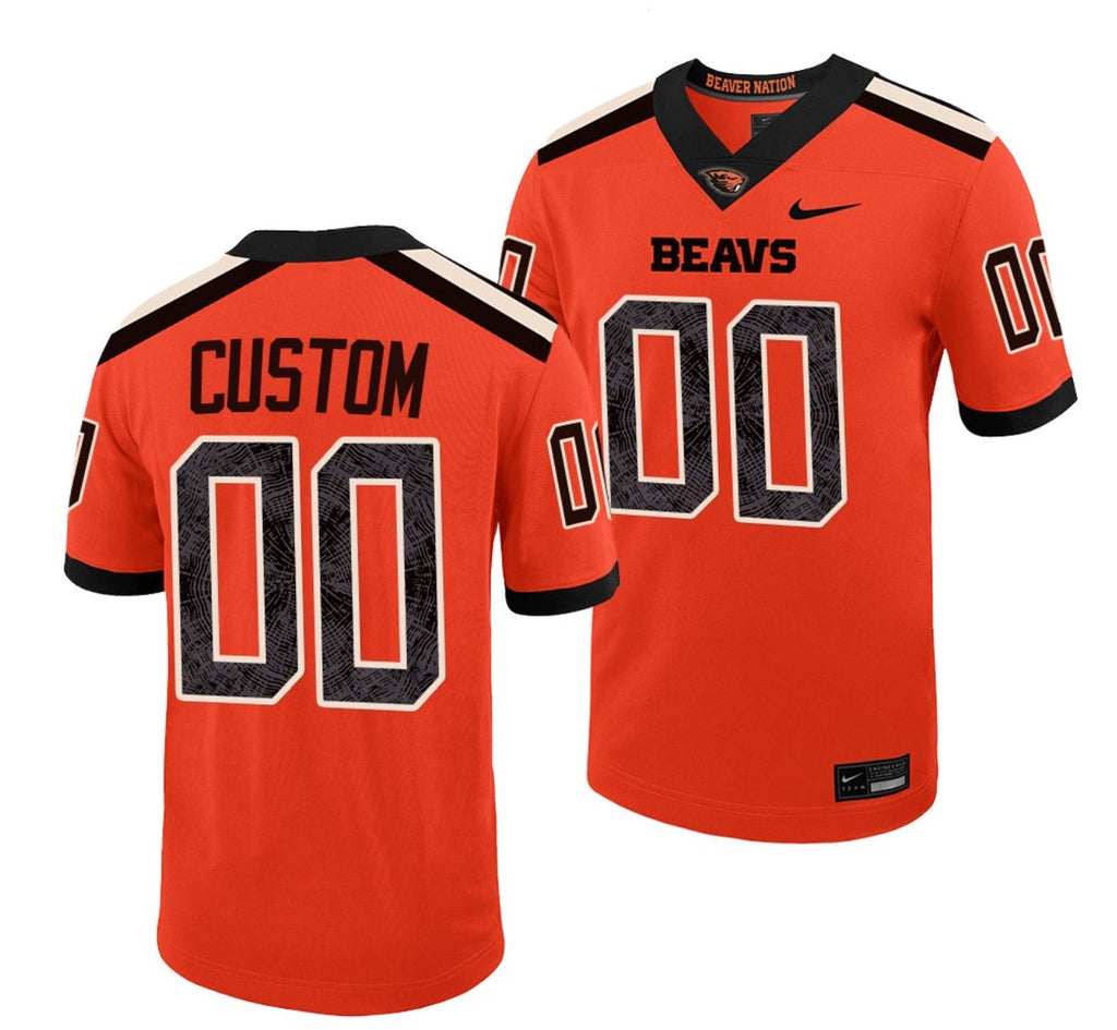 Custom Oregon State Beavers Jersey Name and Number NCAA College Football Untouchable Orange