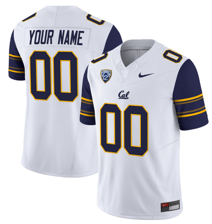 Custom California Golden Bears Jersey Limited Football Stitched White