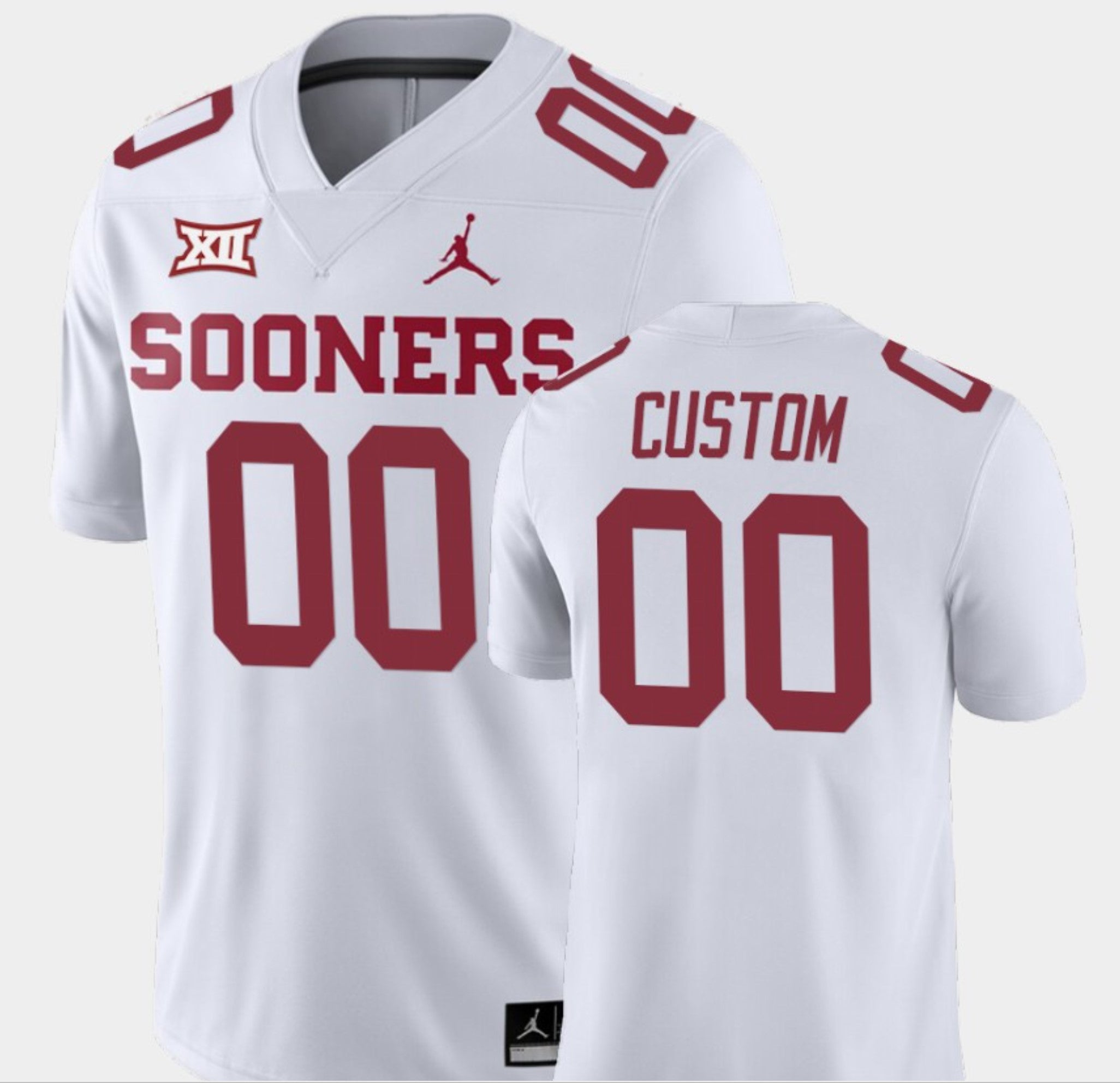 Custom Oklahoma Sooners Jersey Name and Number NCAA College Football Away White