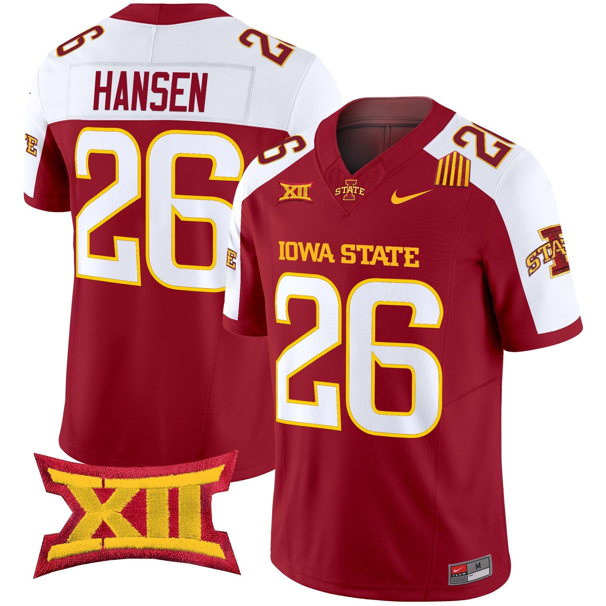 Carson Hansen Jersey #26 Iowa State Cyclones 2025 Stitched Cardinal Alternate