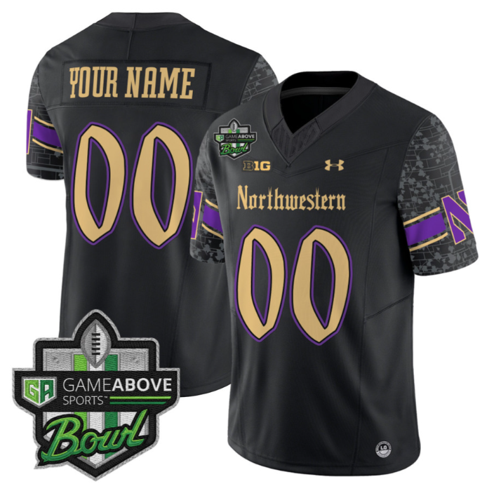 Custom Northwestern Wildcats Jersey 2025 GameAbove Sports Bowl Stitched