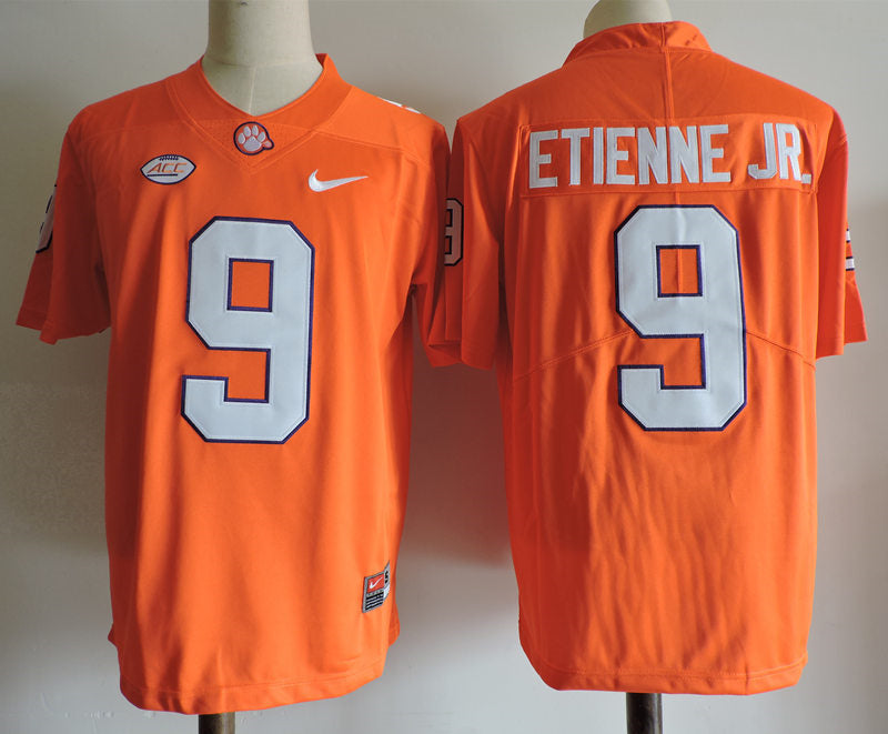 Clemson Tigers #9 Travis Etienne Jr College Football Jersey Orange