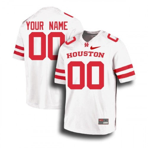 Custom Houston Cougars Jersey Name and Number NCAA College Football Replica White
