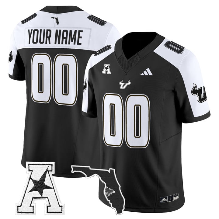 Custom South Florida Bulls Jersey 2025 Vapor Limited Stitched Black Alter