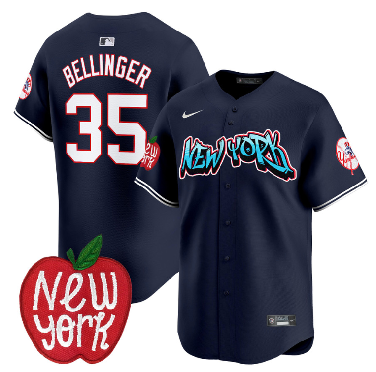 Cody Bellinger Jersey #35 New York Yankees Apple Patch Vapor Premier Limited Stitched Navy