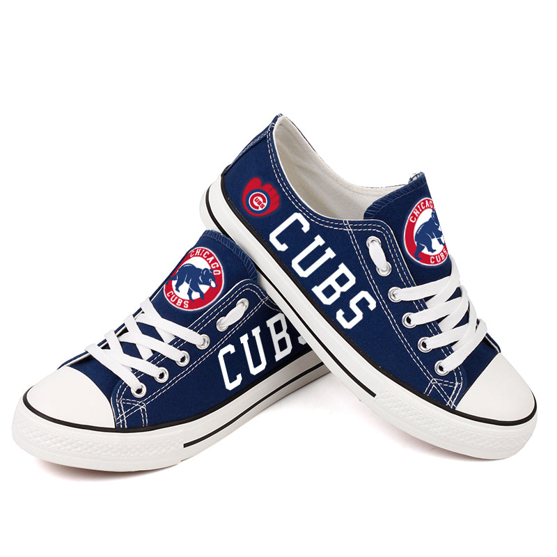 Chicago Cubs Limited Print MLB Baseball Fans Low Top Canvas Shoes Sport Sneakers T-DAC168L