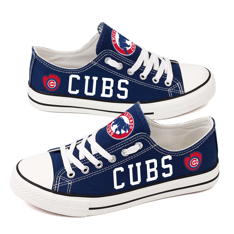 Chicago Cubs Limited Print MLB Baseball Fans Low Top Canvas Shoes Sport Sneakers T-DAC168L