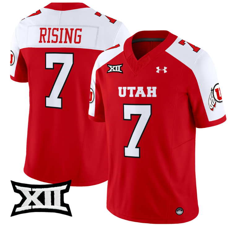 Cameron Rising Jersey #7 Utah Utes Vapor Limited College Football Stitched Red Alternate