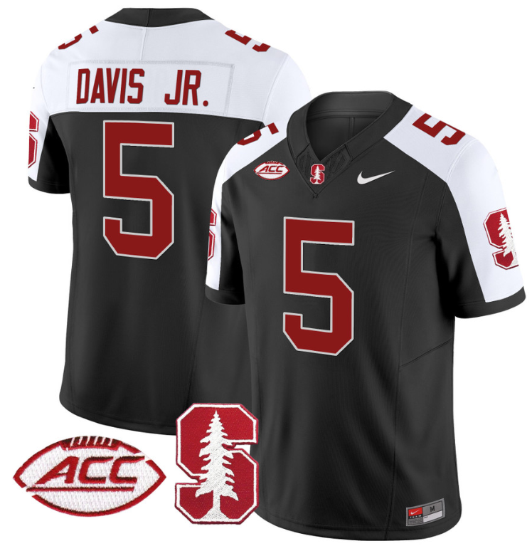 Chris Davis Jr Jersey #5 Stanford Cardinal Vapor Limited College Football Stitched Black Alternate