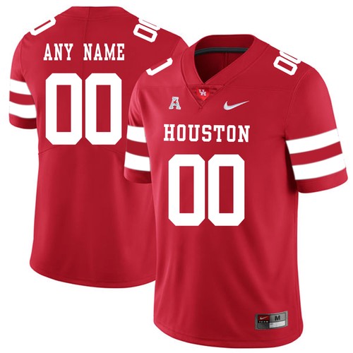 Custom Houston Cougars Jersey Name and Number NCAA College Football Red