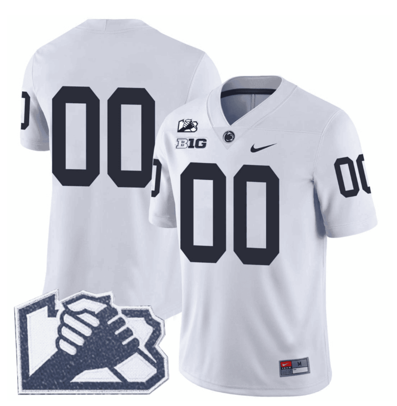 Custom Penn State Nittany Lions Jersey Unity Patch Vapor Limited Stitched White
