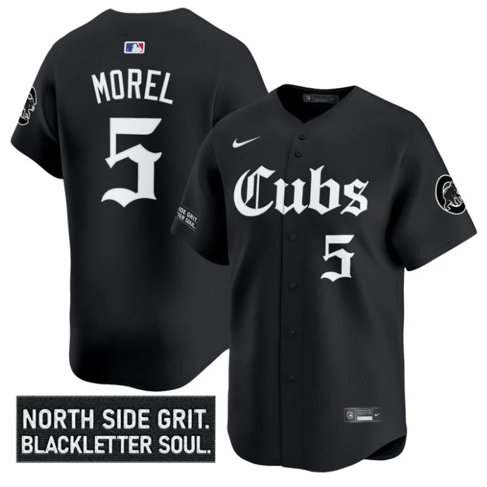 Christopher Morel Jersey #5 Chicago Cubs Gothic North Side Edition Vapor Limited Stitched Black