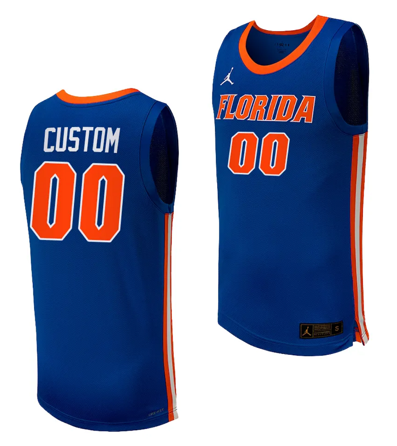Custom Florida Gators Jersey Name and Number Limited College Basketball 2023-24 Replica Royal